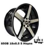 MW 850 18X8.5 5*114.3 GLOS BLACK MACHINED