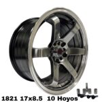 MW 1821 17X8.5 10*100/114.3 HYPER BLACK+LIP POLISHED