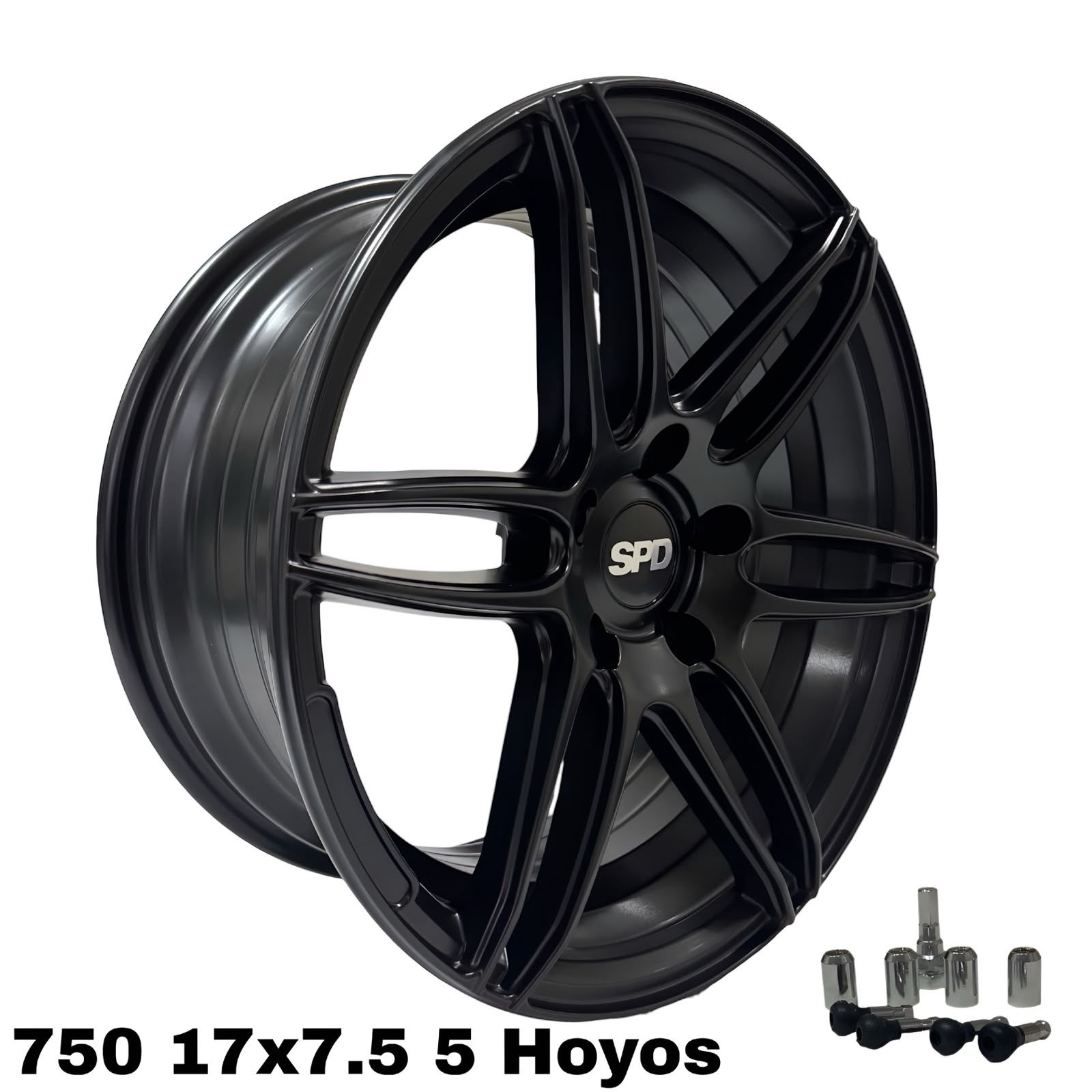 WhatsApp Image 2026-10-21 at 12.42.40 PM MW 750 17X7.5 5*114.3 SATIN BLACK - Imagen 1